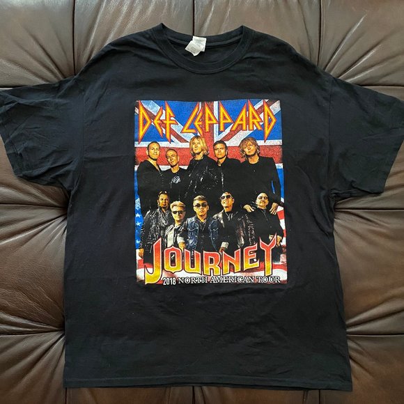 Def Leppard x Journey 2018 NA Tour T-Shirt (XL) - Picture 1 of 2